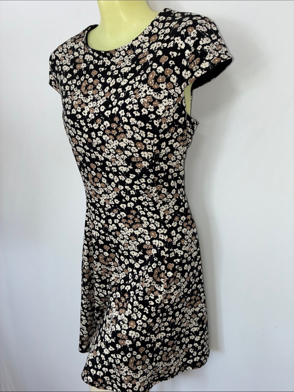 Reformation  Anthropologie Dress "Yves" Black/ White Cocoa Florals NWT Medium